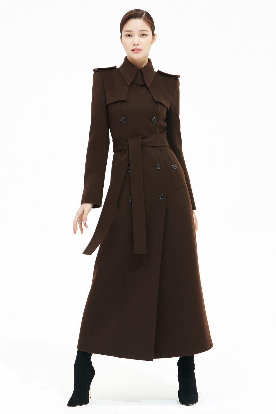 CASHMERE WOOL MAXI WINTER TRENCH COAT